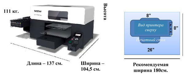 Футболочный принтер для печати на футболках и предметах одежды Brother GT-3 Series модель GT-341 GT-361 GT-381